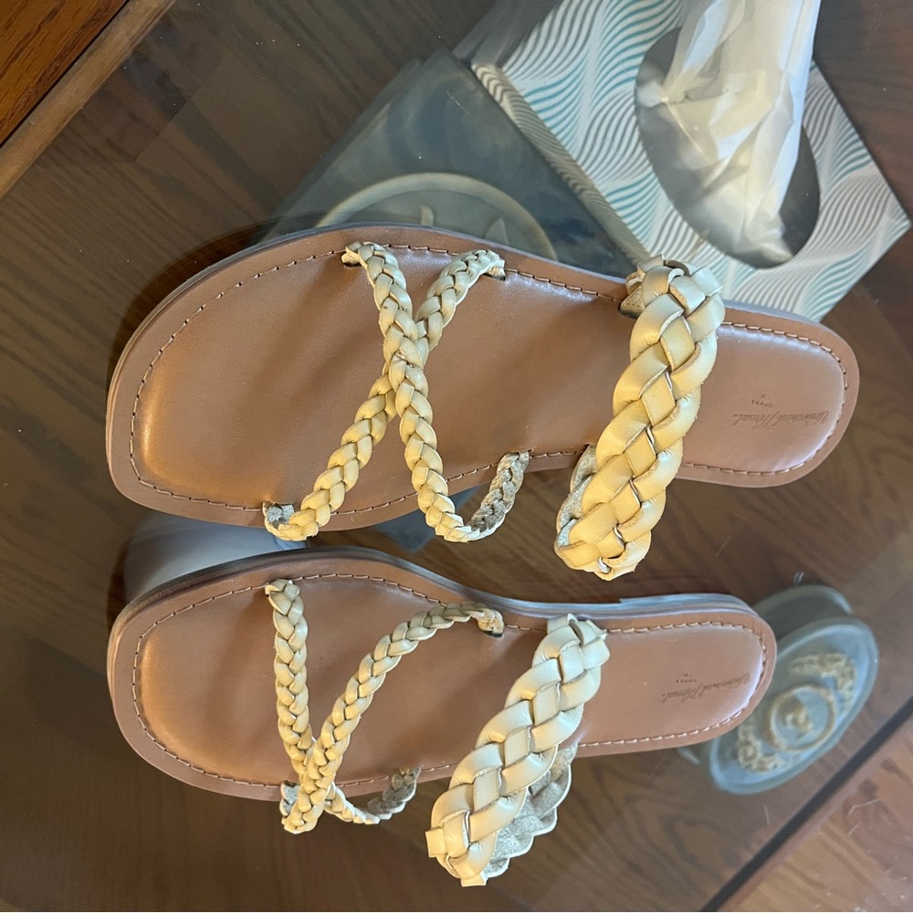 Universal Thread Cream Braided Sandals Add to bundle for free